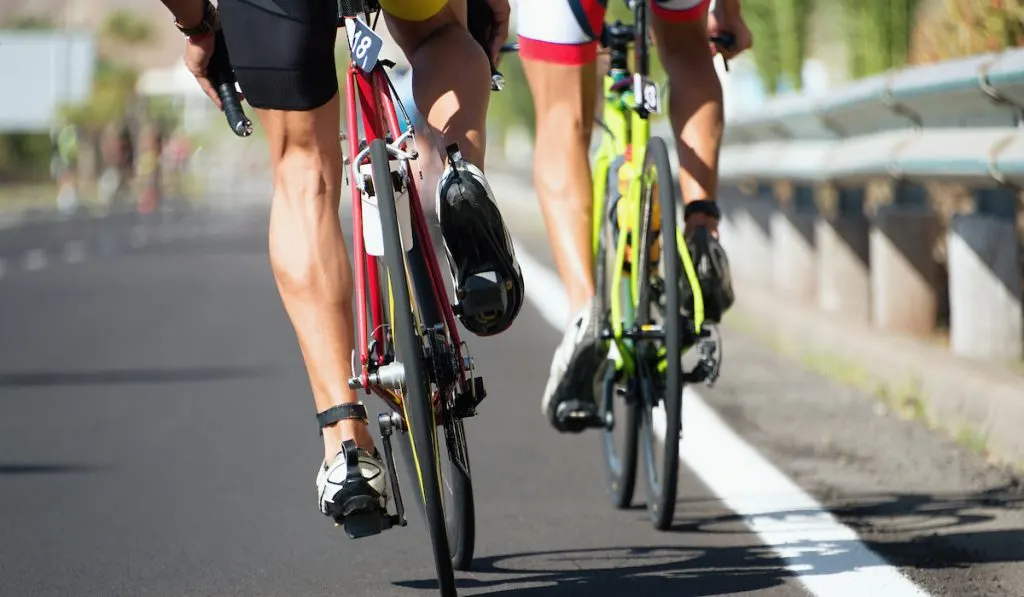 two bikes in a triathlon