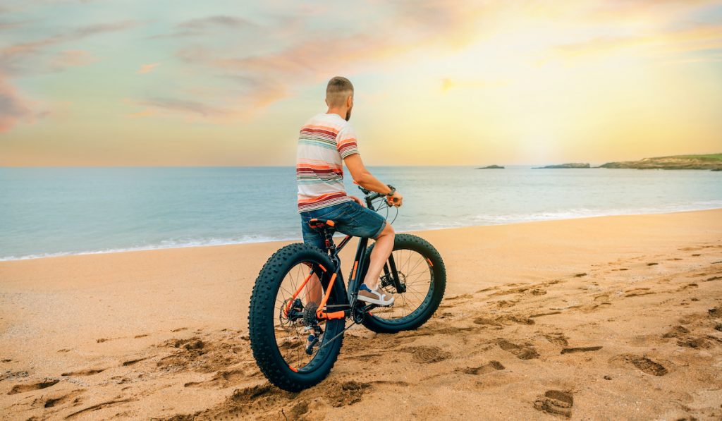 big bike on the beach