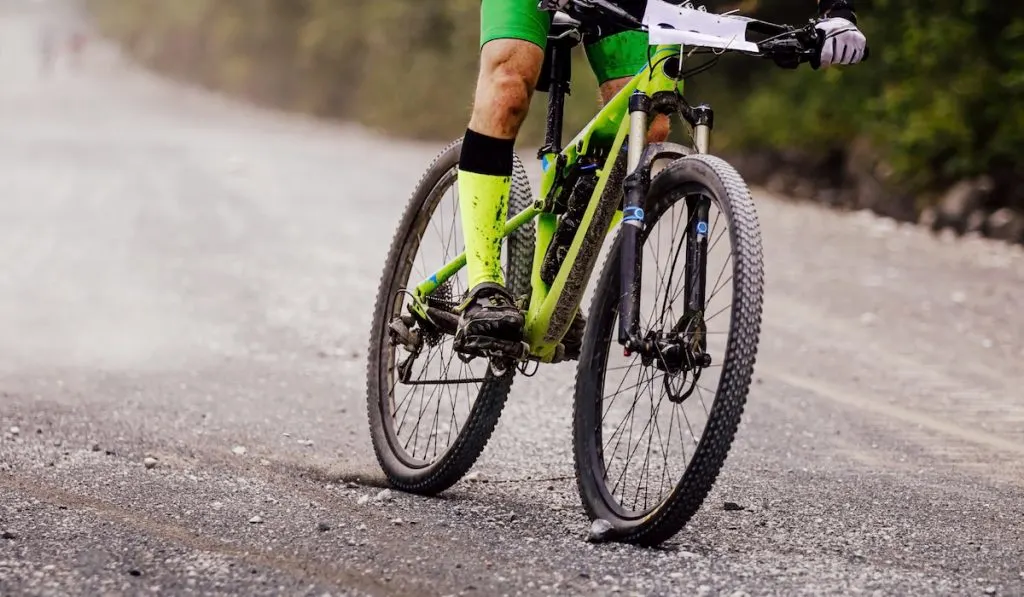 bike on gravel